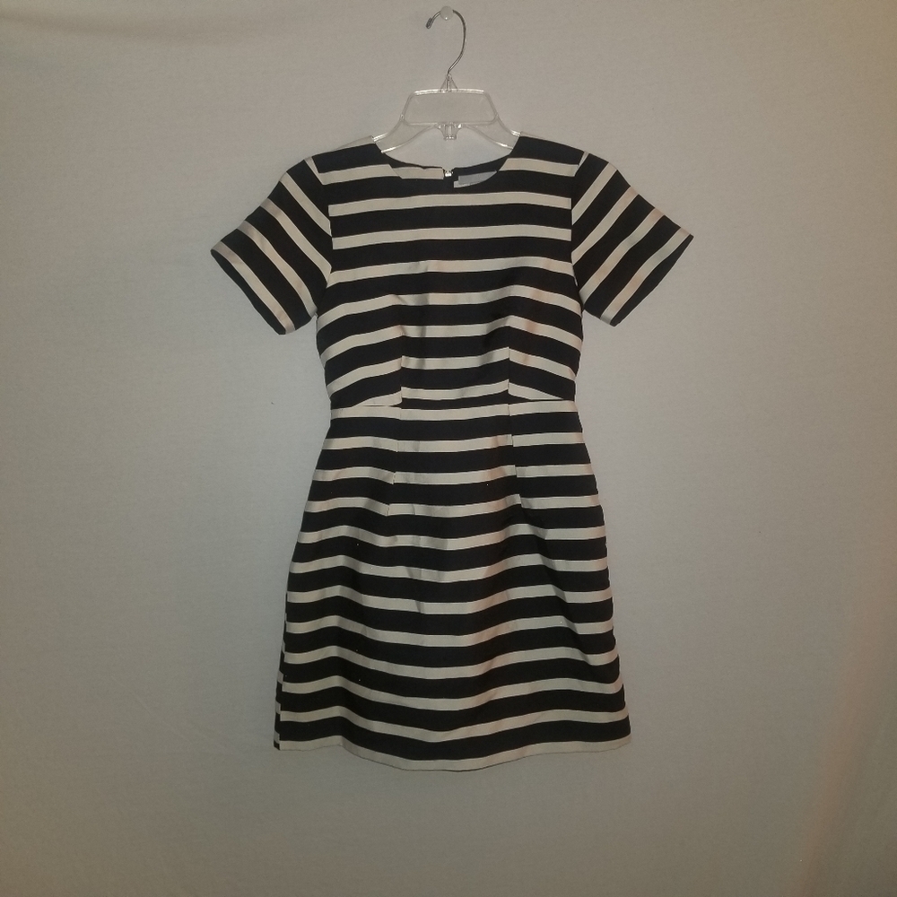 H&M Black & White Horizontal Stripped Dress